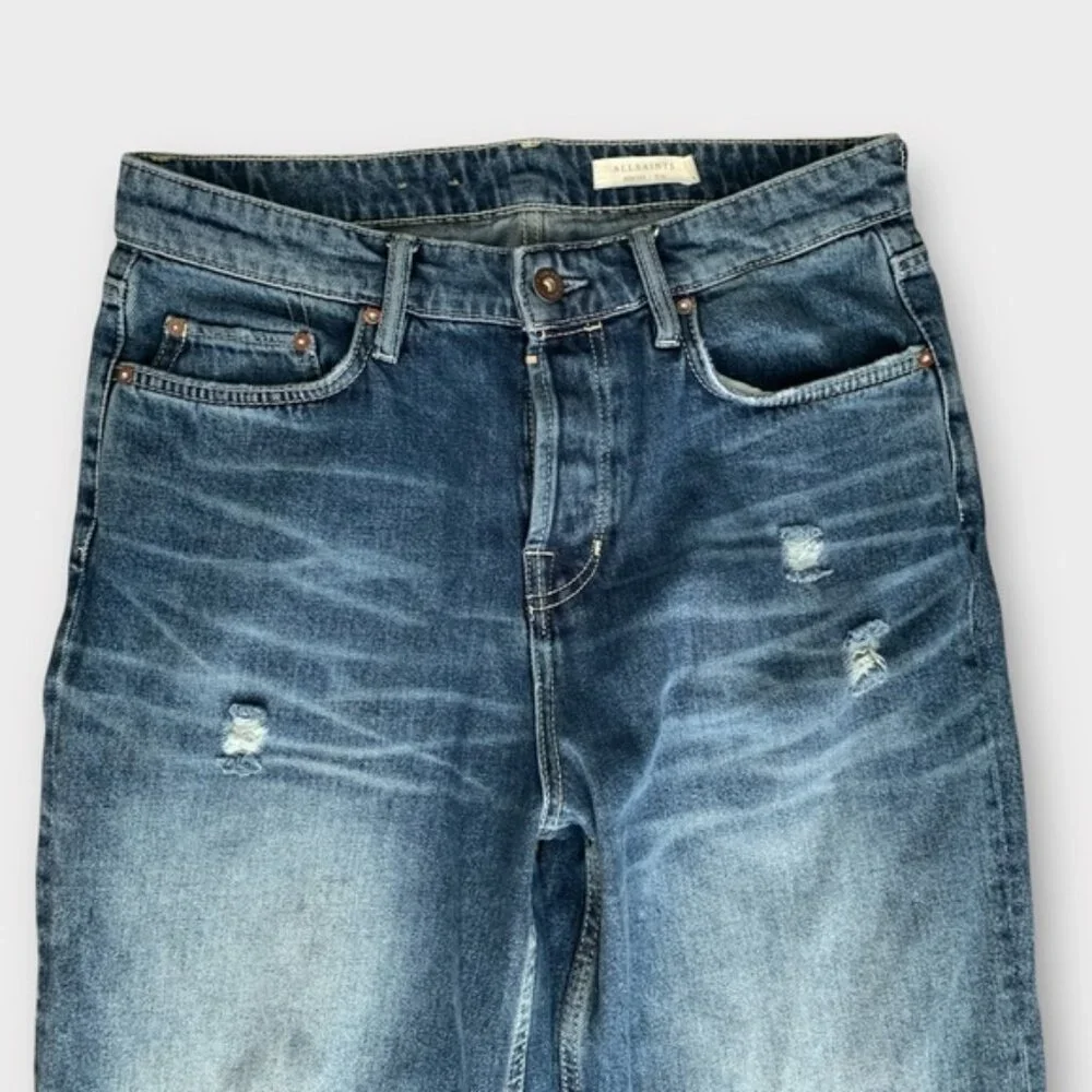 AllSaints Reeves Distressed Straight Leg Jeans